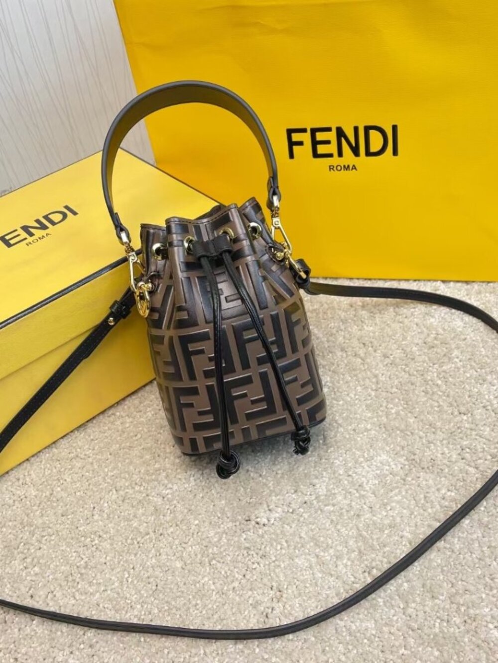 FENDI Mon Tresor Mini Bucket Bag | Fendi Mini Bucket Bag